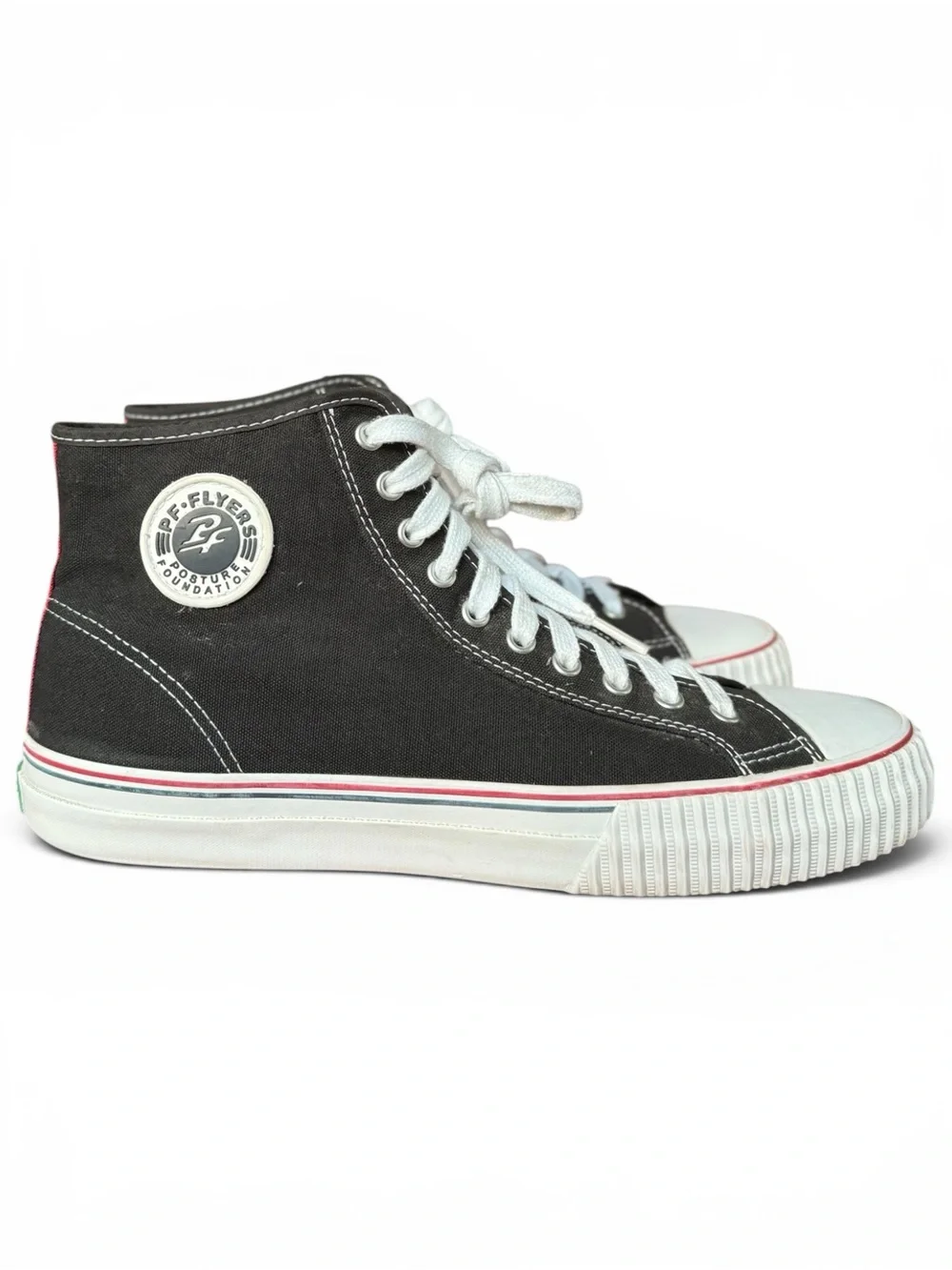 PF Flyers Foundation High Top Canvas Sneakers Black Men’s US 12.5